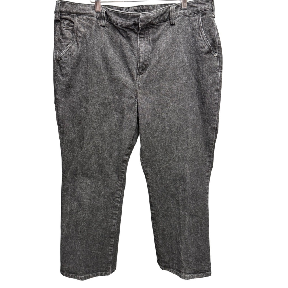 Duluth Trading Co Mens Black Denim Straight Leg Utility Pants 20x28 3237-18